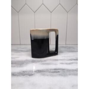 Rodolfo‎ Padilla Pottery Mug Flat Vintage Drip Glaze  Unique Signed  4.25"